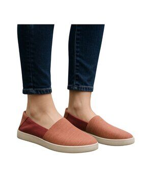 Reef Rose Flat Loafers Pink/Orange Size 8 Beach Summer Arch Support Comfy Casual